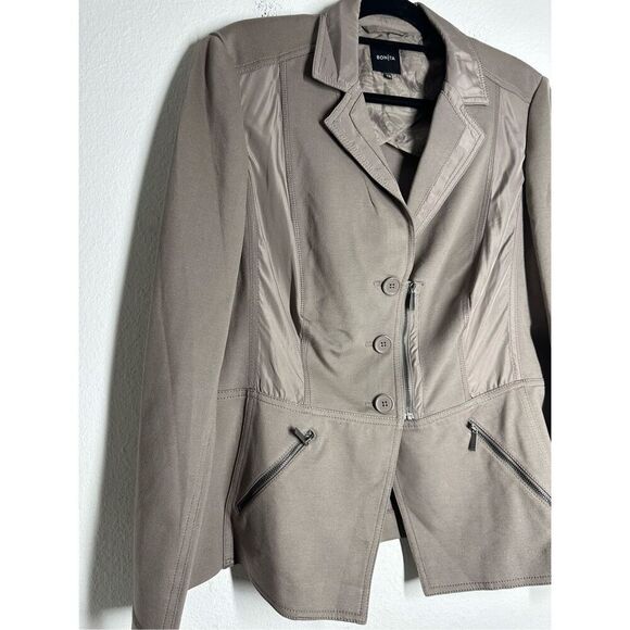 Bonita Women’s Blazer 3 Buttons Size 46 EU/ XL US Cacao Stretch Elements - Picture 3 of 16